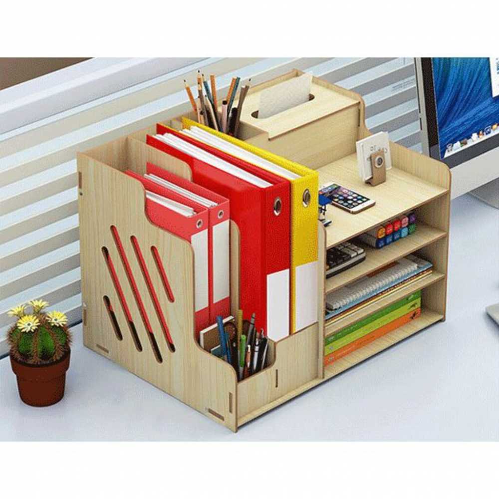 Подставка настольная Mega 37*28*27см, МДФ, дерево, фактура березы deVENTE