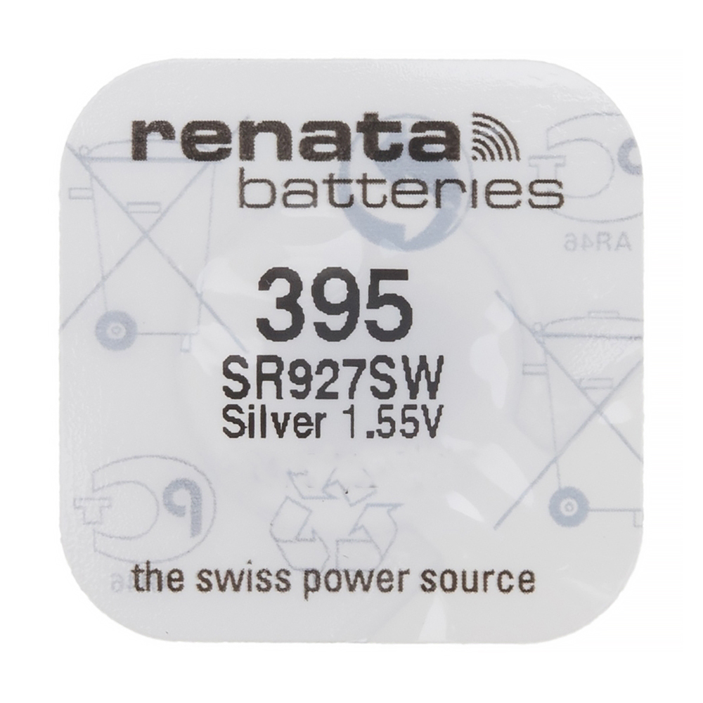 Батарейка Renata 395, SR927SW, G7 Silver, 1 шт.