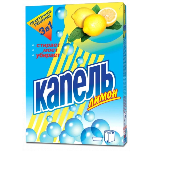 Моющее средство 3 в 1 Капель Лимон, 400г