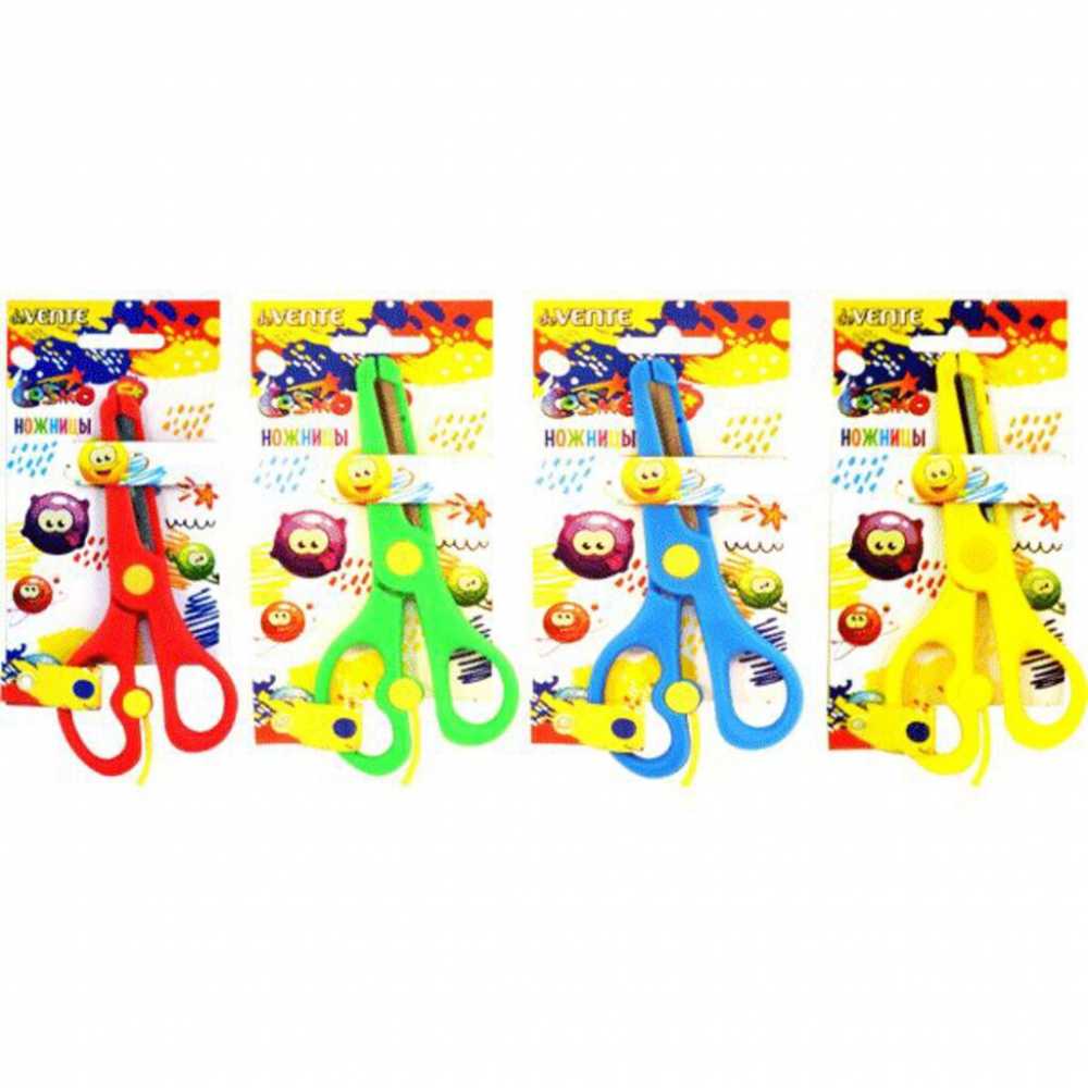 Ножницы детские 13см, deVENTE Cosmo, пластиковые кольца, защита на лезвиях