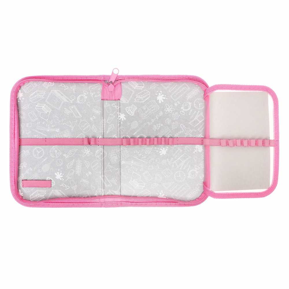 Пенал 1 отделение 190*130*27мм, откидная планка, молния, ламинированный картон, Котёнок с мороженкой