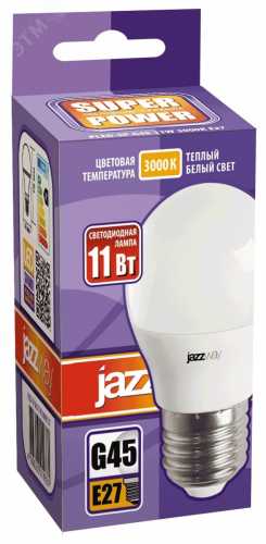 Лампа светодиодная JazzWay малая (малый шар) E27 11Вт 3000к 950Лм