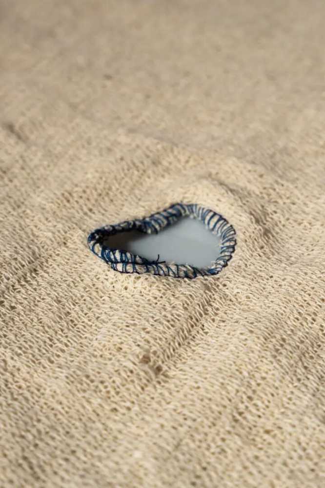 Тряпка для мытья пола 60*80см хлопок 3-х слойная с прорезью, 120г/м2, Клевер