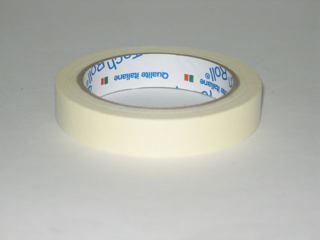 Клейкая лента (скотч) крепп 19мм*30 м белый Tech Roll