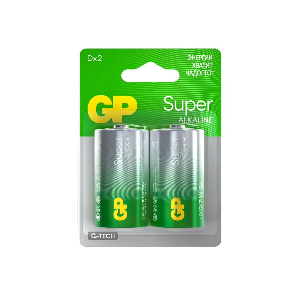 Батарейка GP Super G-tech LR20 (D, 13А)