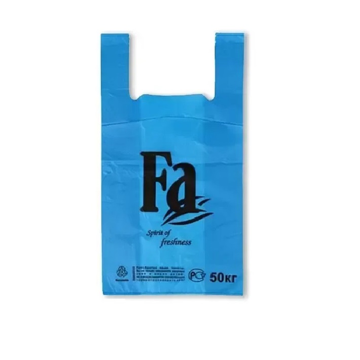 Пакет ФА 30см*60см большой, плотный синий, майка, ПНД