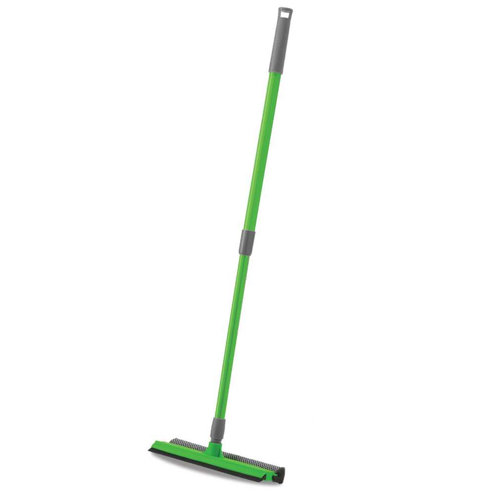 Окномойка (стяжка + губка), телескопическая ручка, 75-130 см, рабочая часть 24,5 см, YORK