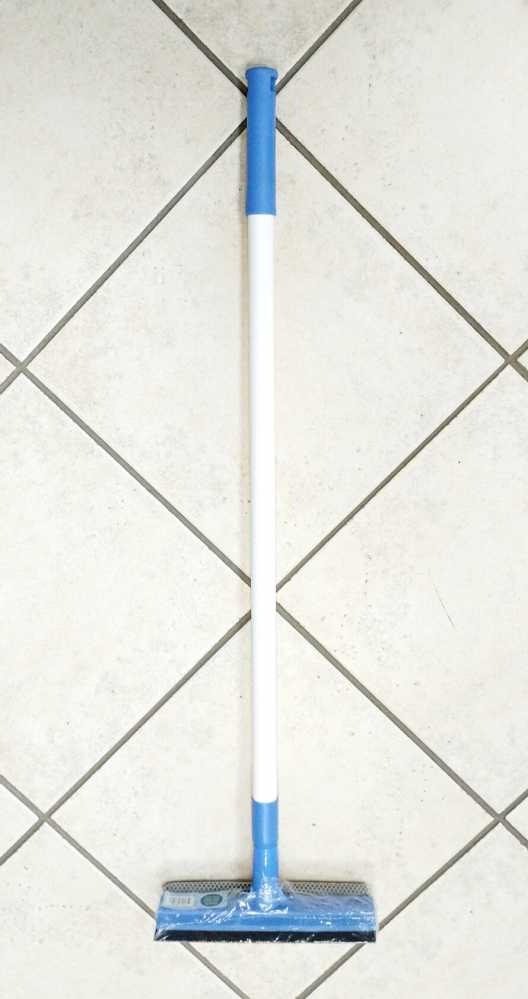 Стекломой с телескопической ручкой и водосгоном 120см, насадка 20 см, АКВАМАГ