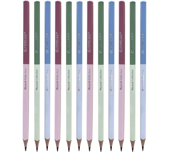 Карандаш чернографитный 2B ACMELIAE Morandi квадратный, цветной корпус