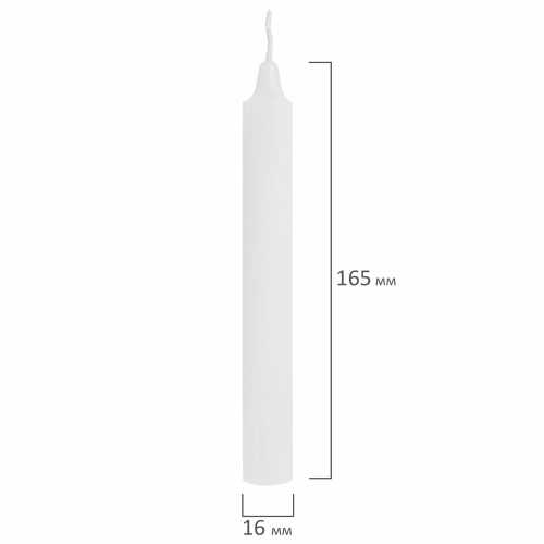 Свечи хозяйственные Standard, до 5 часов, КОМПЛЕКТ 6 шт., H=165 мм, D=16 мм, в пленке, LAIMA