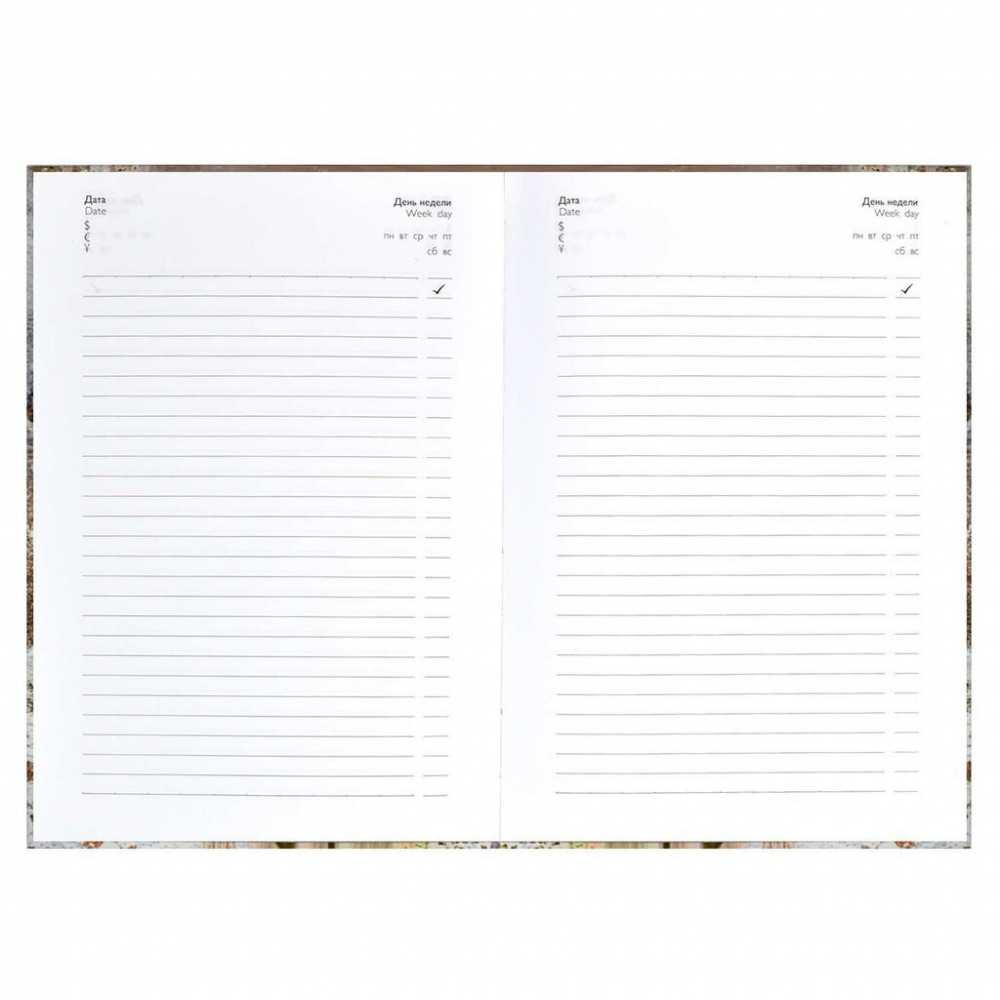 Ежедневник недатированный А5, 80л. Diary Весенние ветви тиснение фольгой, софт-тач, твёрдый переплёт