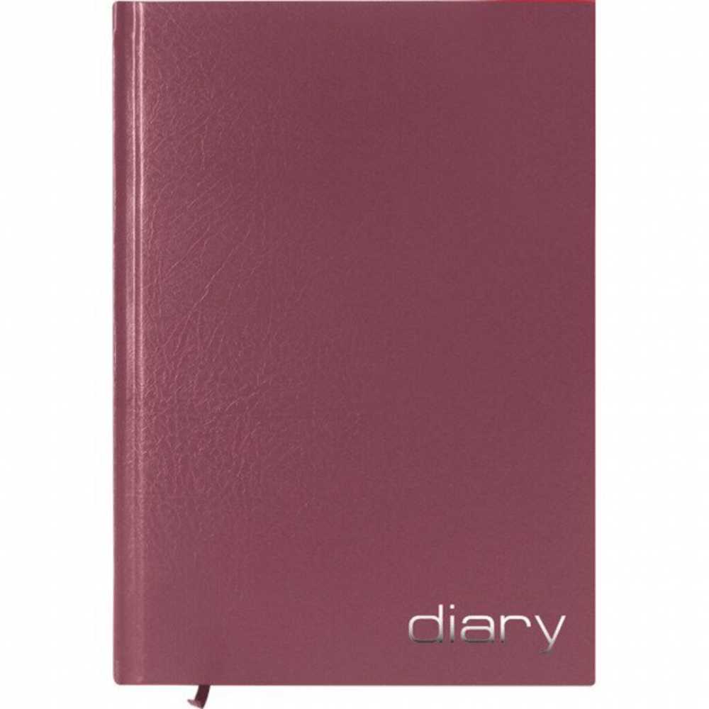 Ежедневник недатированный А5, 320 стр., бордовый, твердая обложка, бумвинил, Attomex
