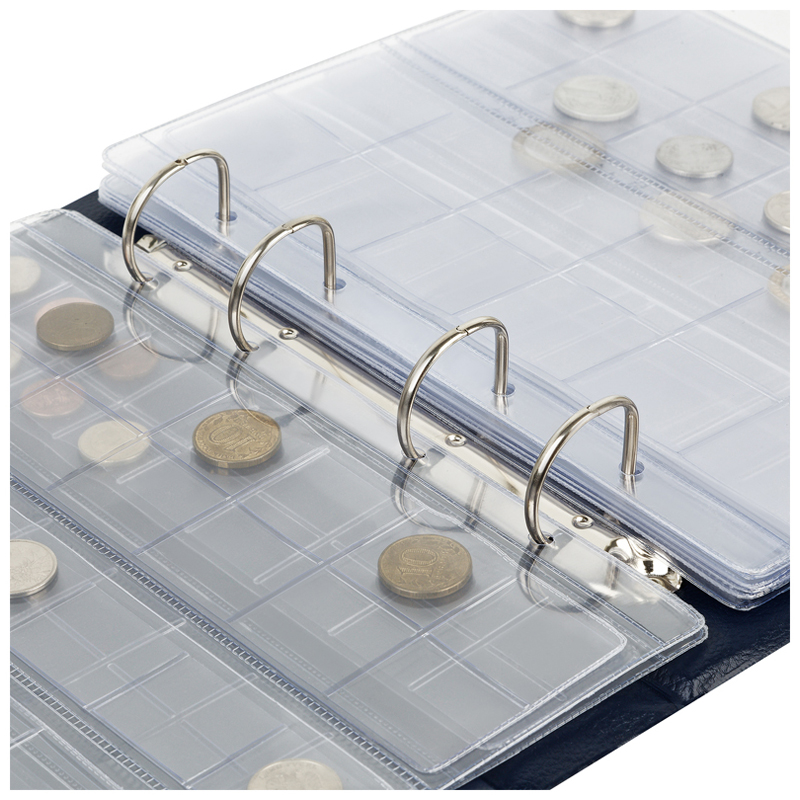 Альбом для монет Символика России формат Optima, OfficeSpace 230*270, на кольцах, синий, 10 листов