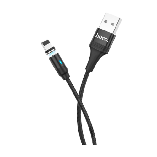 Кабель Hoco U76, USB - Lightning, 2,4 А, 1.2 м, магнитный, черный