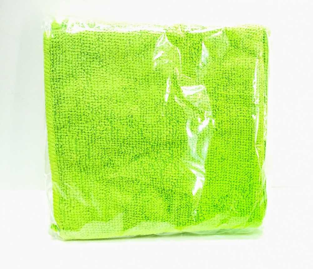 Салфетка универсальная микрофибра 30*30см (4 шт в упаковке), зеленая, 220гр/м2, Хозград