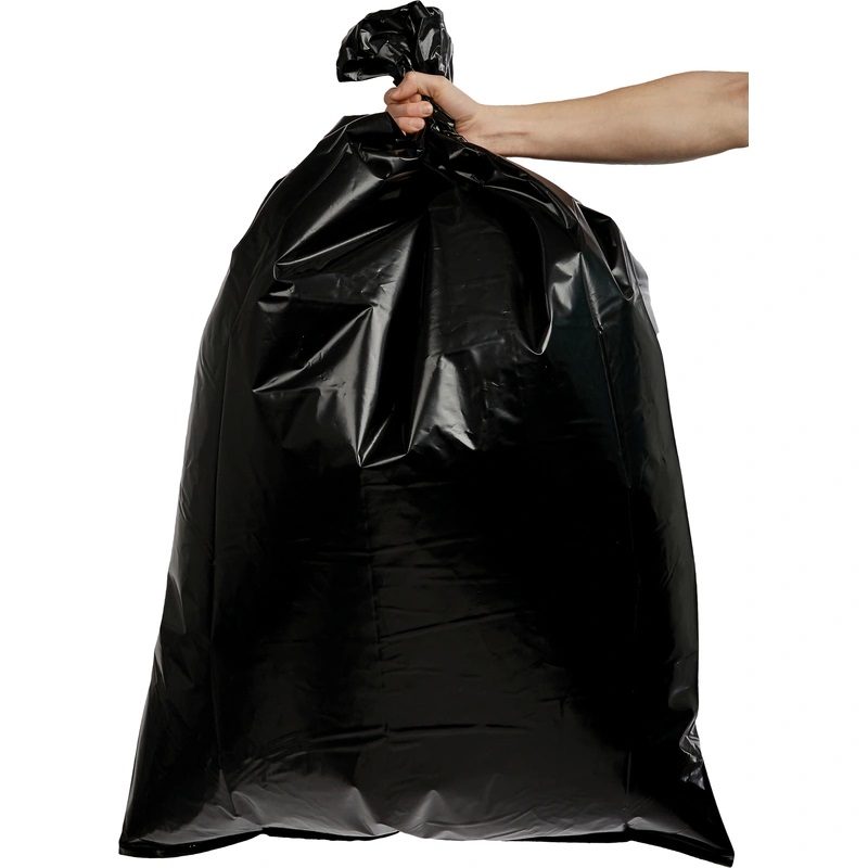 Мешки для мусора Amigo 200 л черные (ПВД 100 мкм, размер 80*120 см, 10 штук в рулоне)