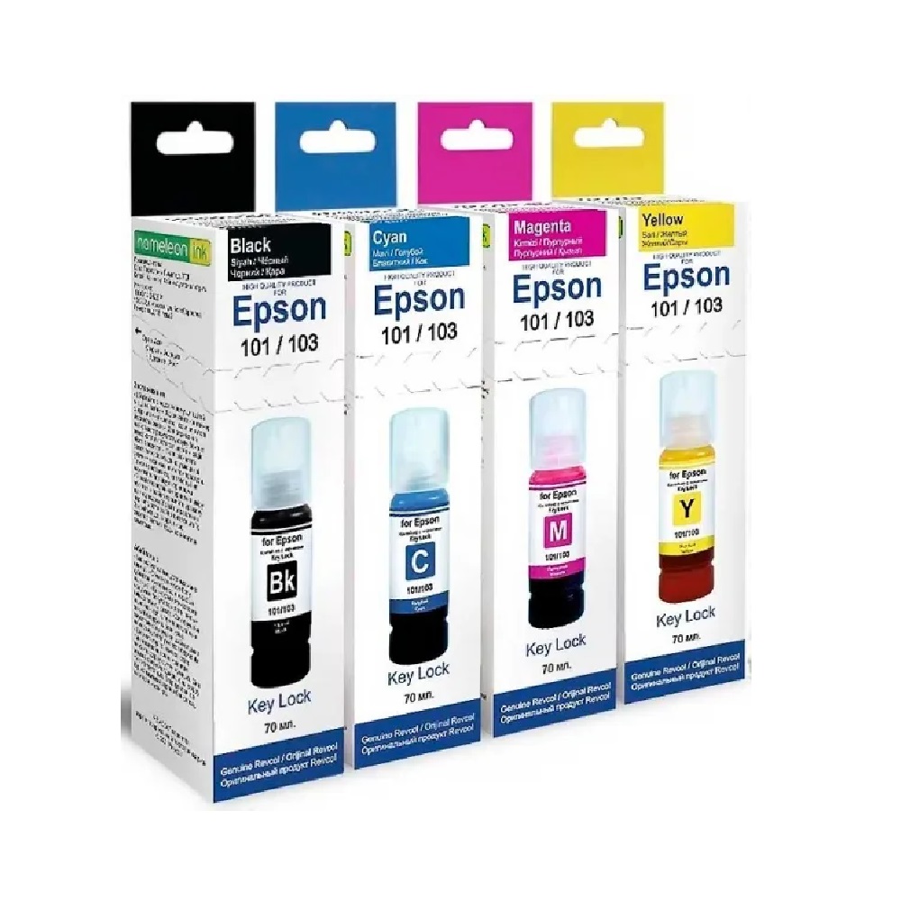 Чернила для Epson 101/103 серии L1110, L3100, L3150, L3160, L4150, L4160, комплект 4 цвета, Dye, Premium