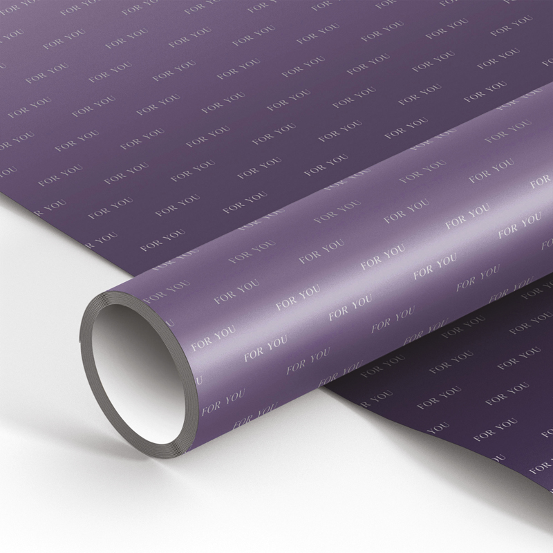 Упаковочная бумага глянцевая 70*100см, MESHU Duotone. Purple gradient, 80г/м2
