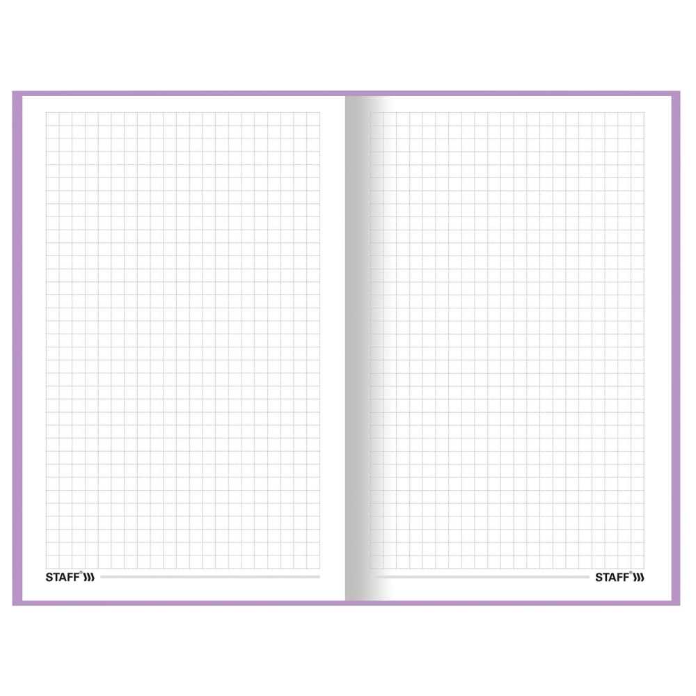 Блокнот А5 (134х206 мм), 80 л., твёрдый, клетка, STAFF, Мрамор