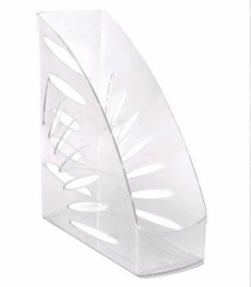 Лоток вертикальный для бумаг СТАММ Тропик (263*245 мм) ширина 110 мм, прозрачный