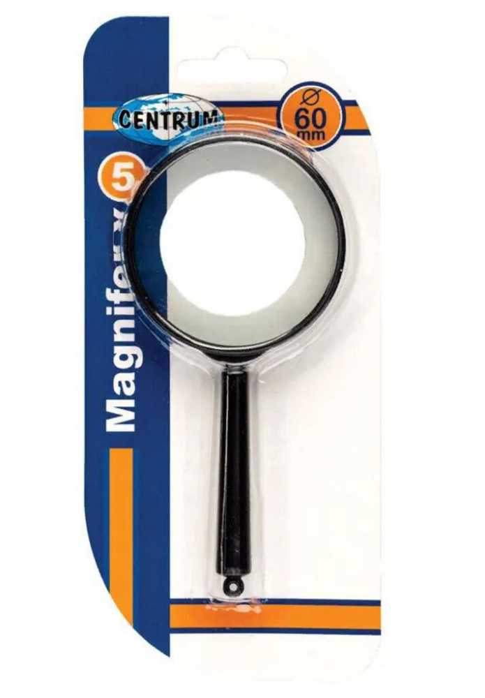 Лупа 60мм, увеличение 5-кратное, пластиковый держатель Centrum