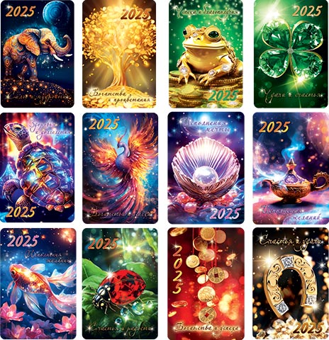 Календарь карманный на 2025г. Ассорти, 1 шт.
