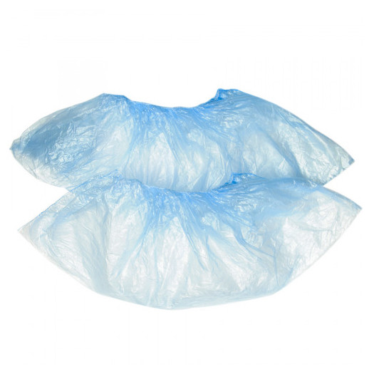 Бахилы ПНД голубые, стандарт 100 шт/уп., 12 мкм