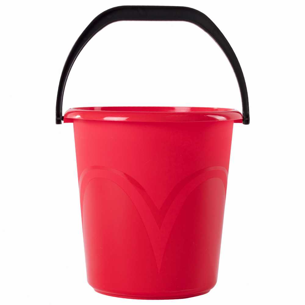 Ведро 8 л, без крышки, пластиковое, пищевое, с глянцевым узором, цвет красный, мерная шкала
