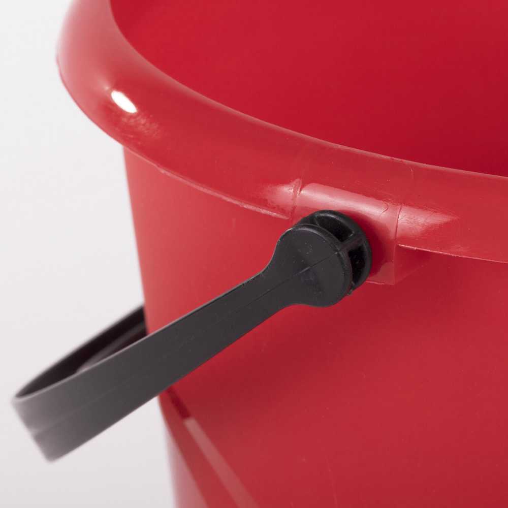 Ведро 8 л, без крышки, пластиковое, пищевое, с глянцевым узором, цвет красный, мерная шкала