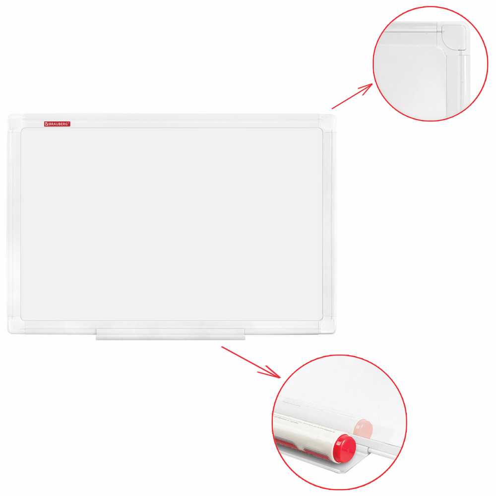 Доска магнитно-маркерная 30х45 см, ПВХ-рамка, BRAUBERG Standard