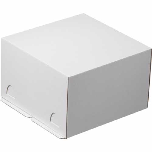 Коробка для торта картонная 300 х 300 х 190 мм, белая