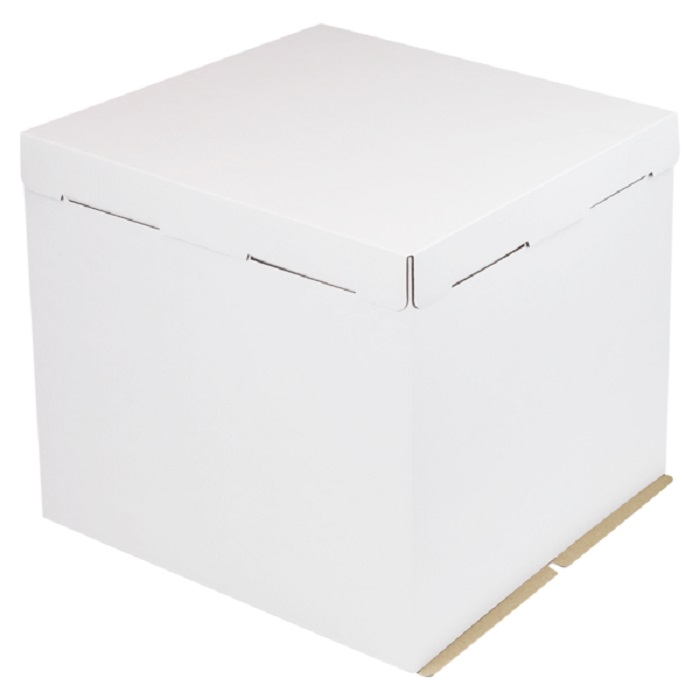 Коробка для торта усиленная 300 х 300 х 300 мм, белая