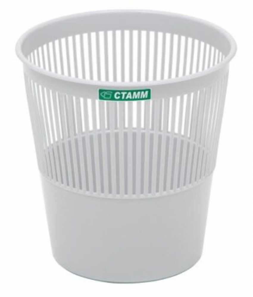 Корзина для мусора сетчатая 9л серая Стамм