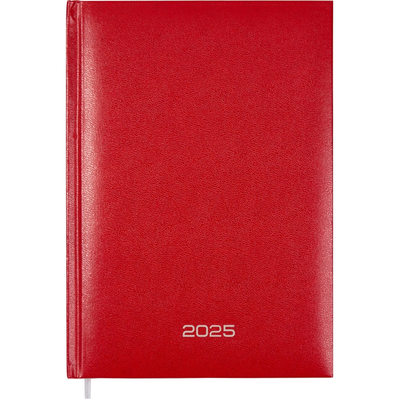 Ежедневник датированный 2025г А5 (145x205 мм) 168л., красный, твердая обложка, бумвинил, Attomex. Orion