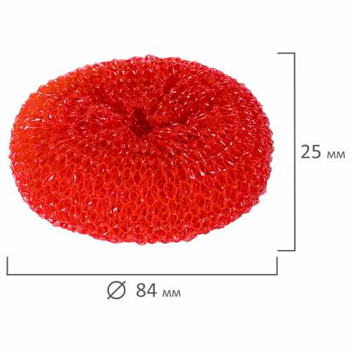 Губка (мочалка) пластиковая, сетчатая, 3х7 г, комплект 3 шт., для посуды, гриля, плиты, LAIMA