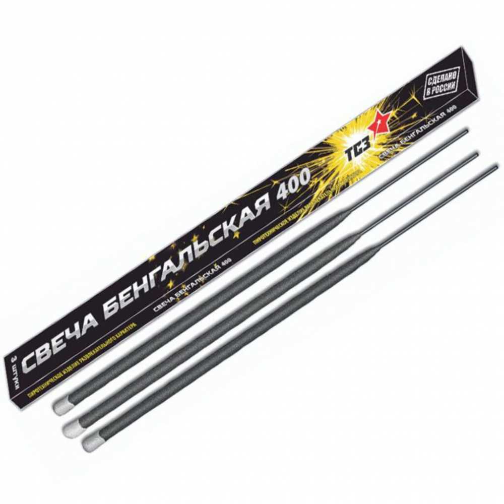 Бенгальские огни 3шт 400мм, прямоугольные, 180сек.