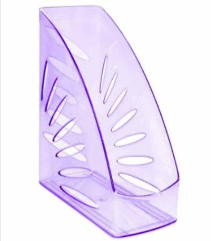 Лоток вертикальный для бумаг СТАММ Тропик (263*245 мм) ширина 110 мм, Тонированный фиолетовый