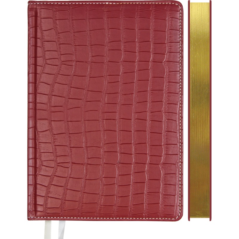 Ежедневник датированный на 2025г А5 168л.,бордовый, твердая обложка, кожзам., кремовая бумага deVENTE Wild
