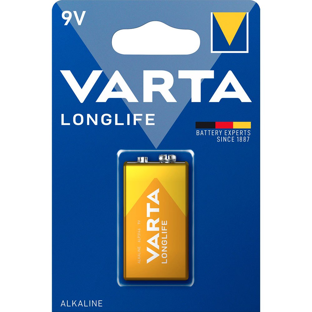 Батарейка Крона VARTA Longlife 6LR61 BL1, алкалиновая