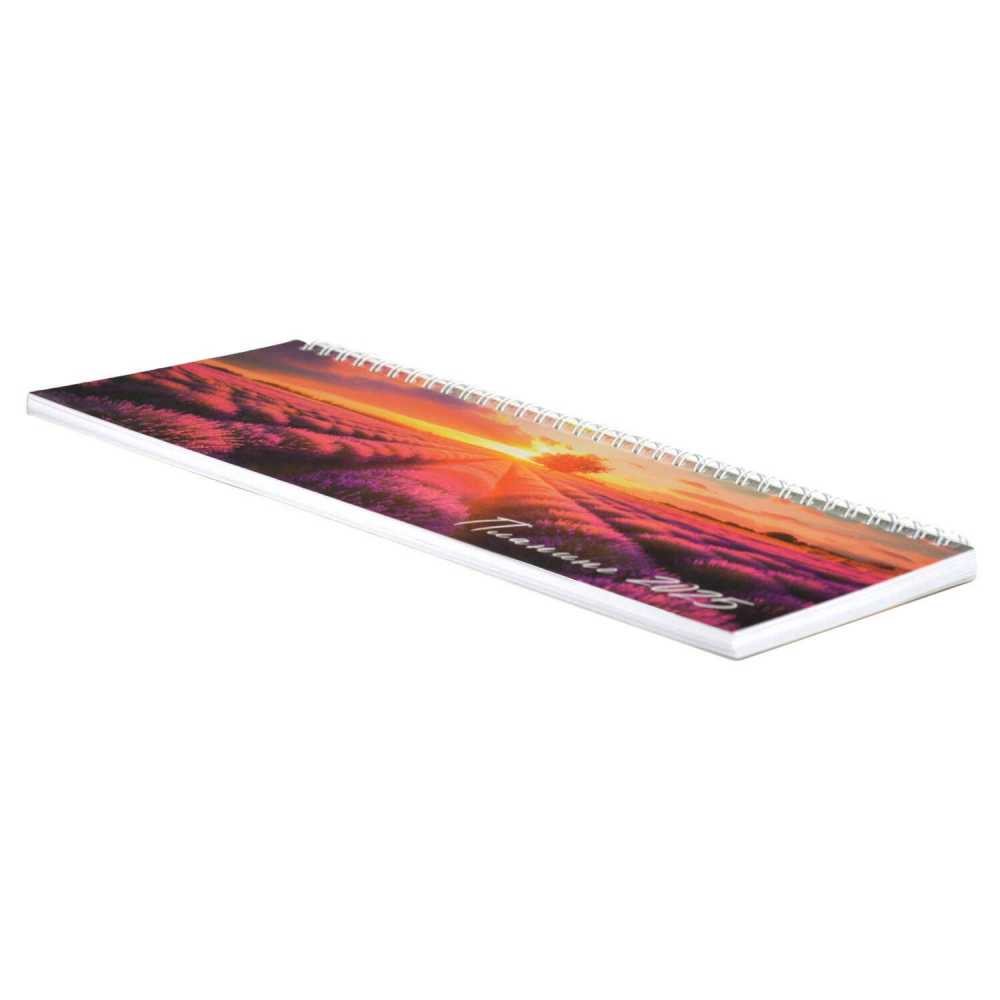 Планинг датированный 2025г 290*100мм 64л., гребень Лавандовые поля