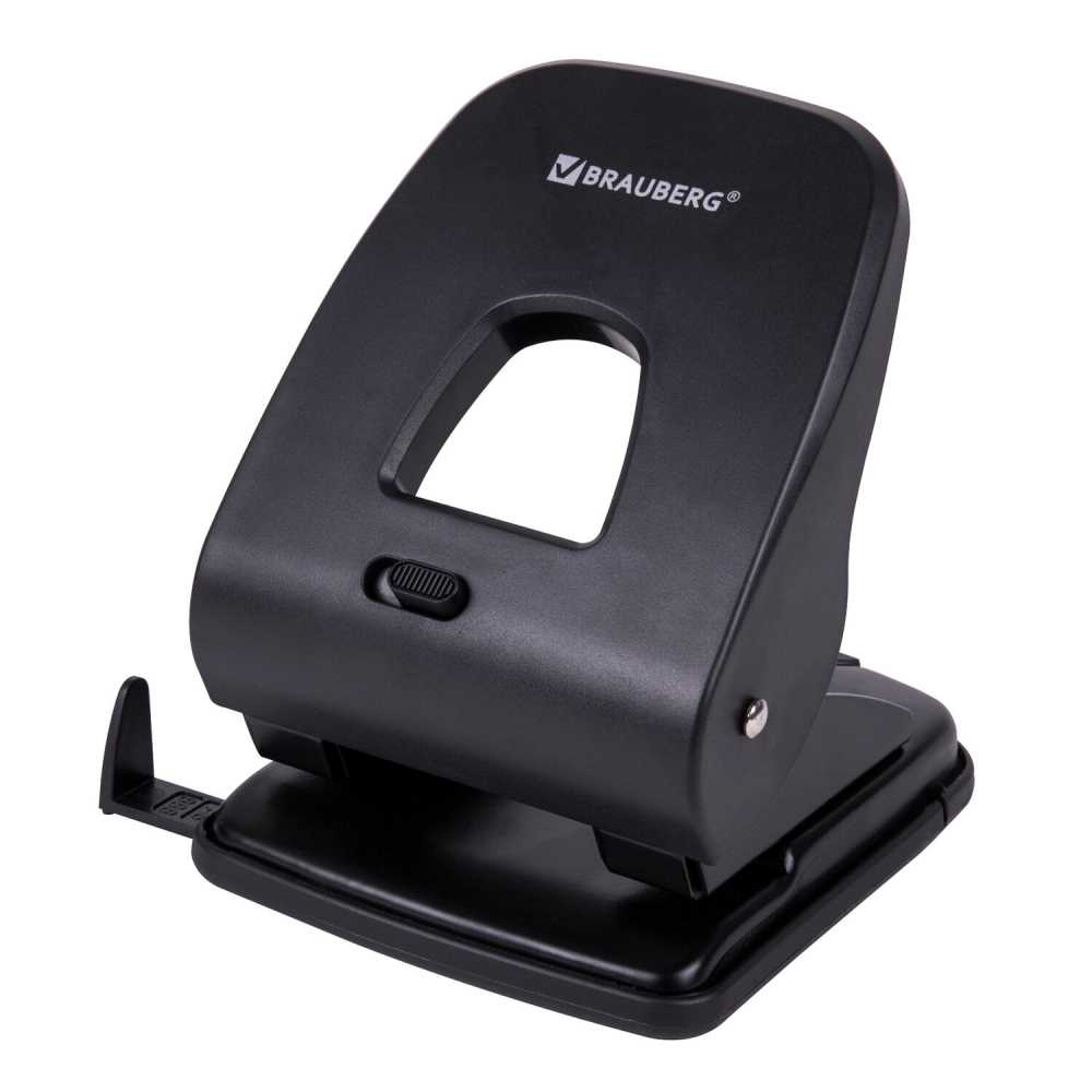 Дырокол BRAUBERG SX-40, до 40 листов, черный