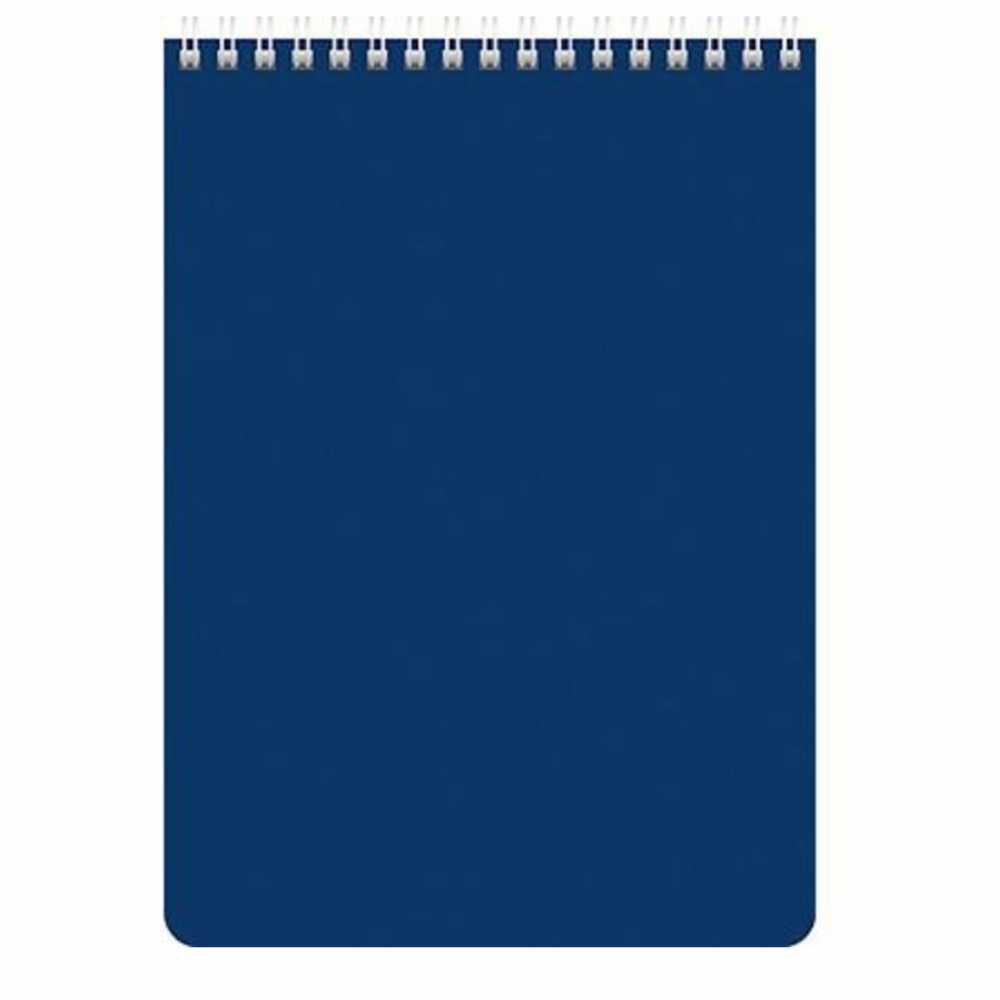 Блокнот А5 60л гребень Однотонный. Синий, клетка Hatber
