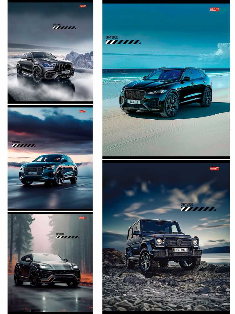 Тетрадь А5 48л клетка Микс авто - 2, белизна 100%