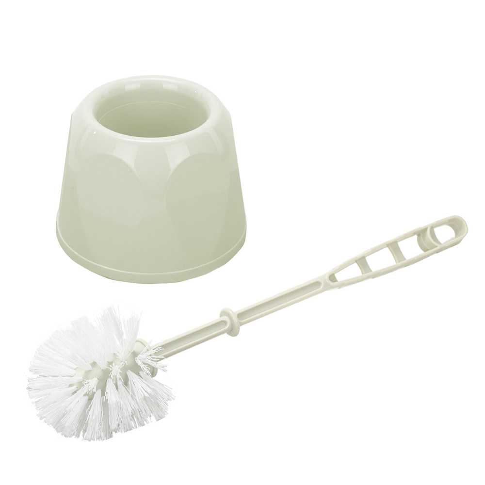 Ерш для унитаза с подставкой стандартной, Блеск, цвет мраморный/белый ротанг, IDEA