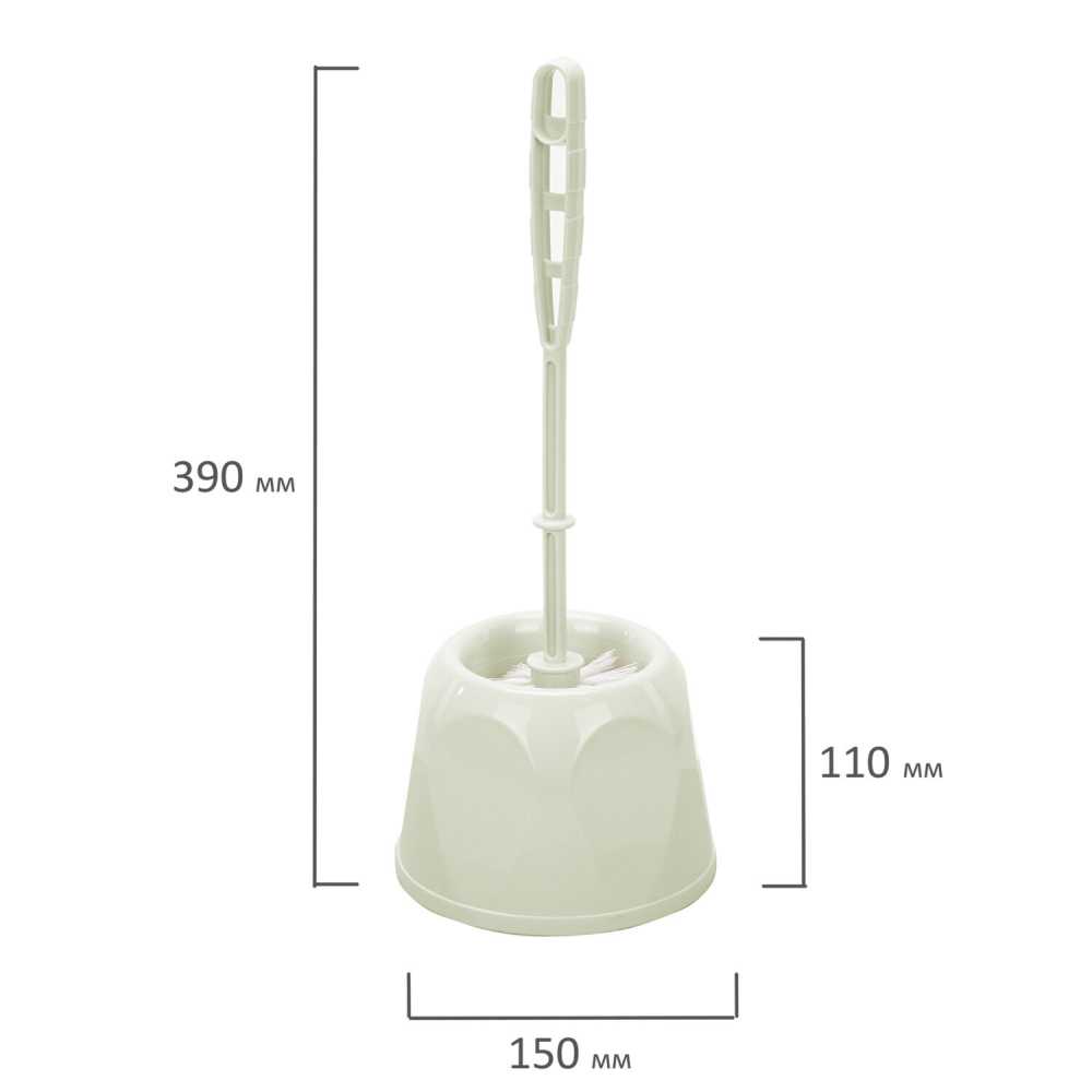 Ерш для унитаза с подставкой стандартной, Блеск, цвет мраморный/белый ротанг, IDEA