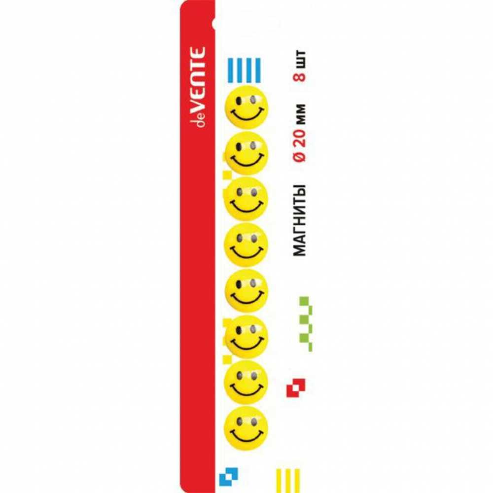 Магнит для доски 8шт 20мм Smile