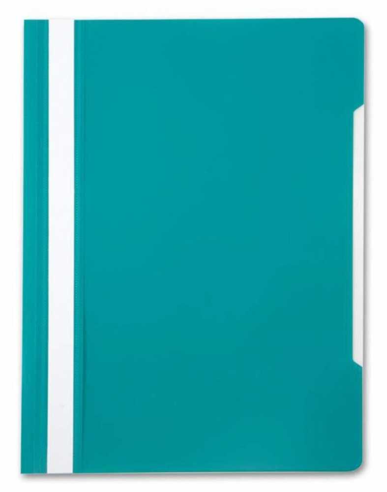 Скоросшиватель пластиковый Бюрократ, А4, 120/160мкм Бирюзовый