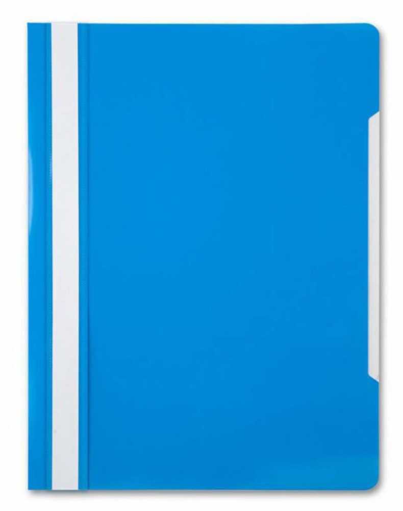 Скоросшиватель пластиковый Бюрократ, А4, 120/160мкм Голубой