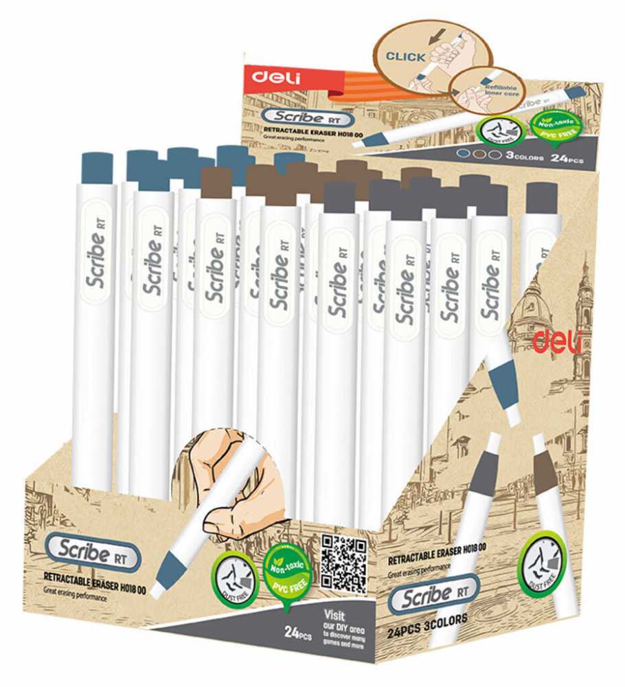 Ластик - карандаш механический Deli Scribe RT