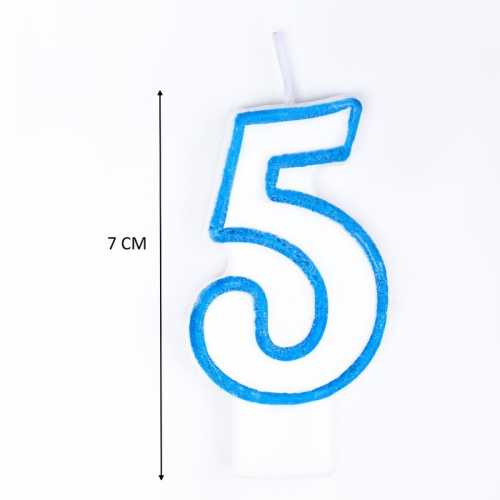 Свеча цифра для торта 5, Микс